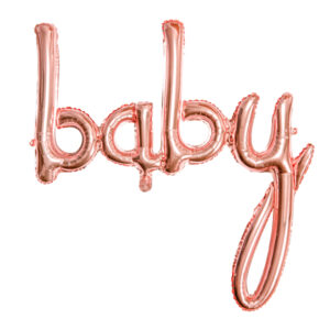 balon-s-nadpis-baby-v-rozovo-zlato