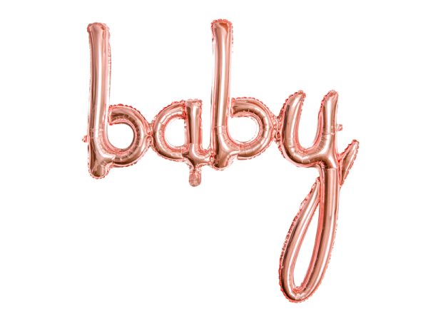 balon-s-nadpis-baby-v-rozovo-zlato