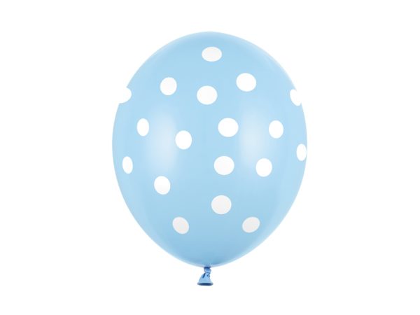 sin-lateksov-balon-na-beli-tochki